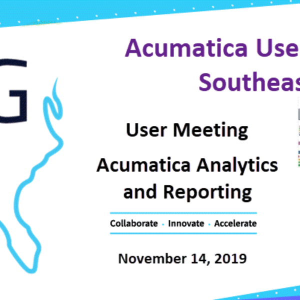 Acumatica User Group Southeast Meeting