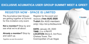 Acumatica User Group Summit 2020