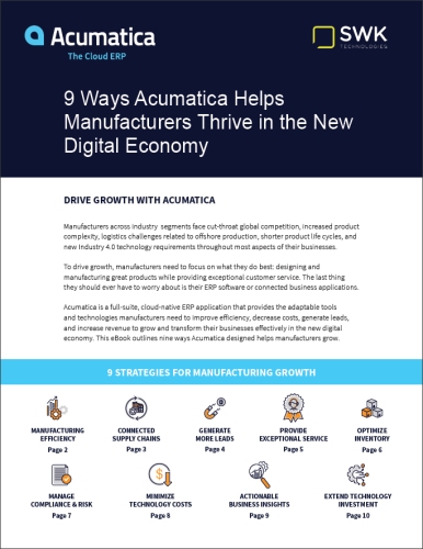 9 Ways Acumatica Helps Manufacturers Thrive