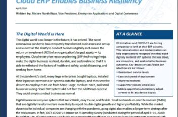 Cloud ERP Enables Business Resiliency Report