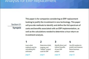 Return on Investment (ROI) Analysis for ERP Replacement White Paper