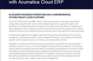 Why Growing Organizations Thrive with Acumatica Cloud ERP eBook