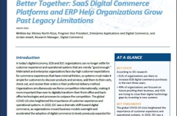 Better Together: SaaS Digital Commerce Platforms Report
