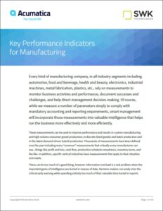 Key Performance Indicators for Manufacturing White Paper